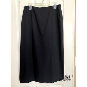 European Evening Long Black skirt with lining, S10